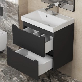 Тумба под раковину Uperwood Tanos 50 см, подвесная, черная матовая в Сургуте - surgut.mebel24.online | фото 2