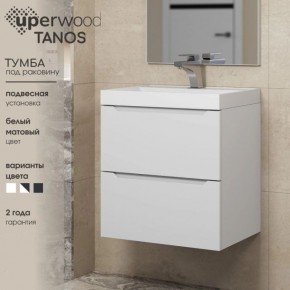 Тумба под раковину Uperwood Tanos 60 см, подвесная, белая матовая в Сургуте - surgut.mebel24.online | фото 5