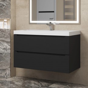 Тумба под раковину Uperwood Tanos 90 см, подвесная, черная матовая в Сургуте - surgut.mebel24.online | фото 1