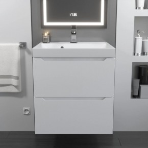 Тумба с раковиной Uperwood Tanos 50 см, подвесная, белая матовая в Сургуте - surgut.mebel24.online | фото 10