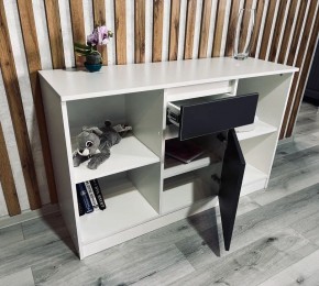 Тумба ТВ малая Парус (Белый/Графит) в Сургуте - surgut.mebel24.online | фото 2