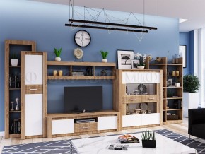 ТЕРРА Тумба Тв (Белый глянец/дуб сонома) в Сургуте - surgut.mebel24.online | фото 2
