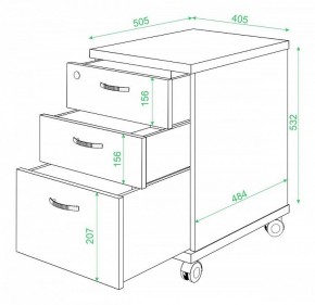 Тумбочка Домино ТС-2 в Сургуте - surgut.mebel24.online | фото 3