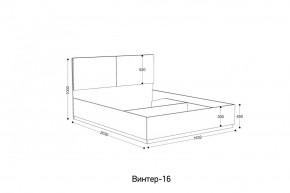 ВИНТЕР - 16 ПМ Кровать 1600 с ортопедом с ПМ НК в Сургуте - surgut.mebel24.online | фото 2