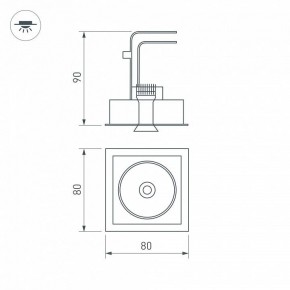 Встраиваемый светильник Arlight CL-SIMPLE-S80x80-9W Day4000 (BK, 45 deg) 026875 в Сургуте - surgut.mebel24.online | фото 9