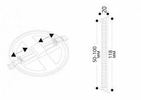 Встраиваемый светильник Arte Lamp Mesura A7973PL-1WH в Сургуте - surgut.mebel24.online | фото 5