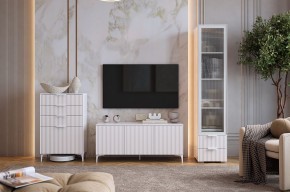 ЗЕФИР Гостиная К1 (белое дерево/белый муар) в Сургуте - surgut.mebel24.online | фото 1
