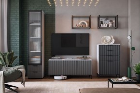 ЗЕФИР Гостиная К2 (белое дерево/черный муар) в Сургуте - surgut.mebel24.online | фото